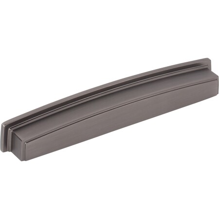 Jeffrey Alexander 192 mm Center Brushed Pewter Square-to-Center Square Renzo Cabinet Cup Pull 141-192BNBDL